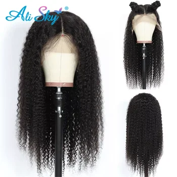 Афро кудрявый Бразильский HD парик на кружеве 13x4 для женщин 4x4 5x5 perruque cheveux humain человеческие волосы на кружеве Предварительно выщипанные
