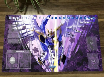 Digimon Duel Playmat Omegamon Торговый Карточный Игровой Коврик DTCG CCG Коврик Для Мыши Настольный Коврик TCG Игровой Игровой Коврик С Карточными Зонами Бесплатная Сумка