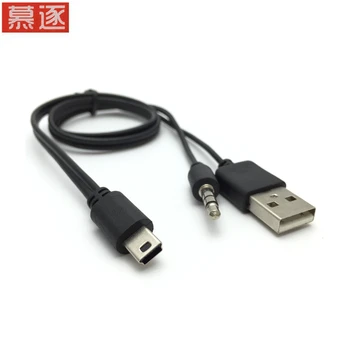 USB 2, 0 mini USB MICRO USB männlichen 3,5mm AV stecker 2 männlichen zu audio kabel 0,5 M