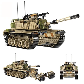 MOC 1773 шт., военные строительные блоки, модель Россия, Китай, 99, Немецкий леопард, Израиль, Британский танк, Детская игрушка, наклейка, подарок