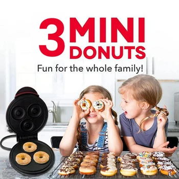 Электрическая Машина Для Приготовления Пончиков С Антипригарным Покрытием Кухонная Машина Для Приготовления Пончиков Mini 3 Donut Maker Детские Закуски Десерты Завтрак EU Plug