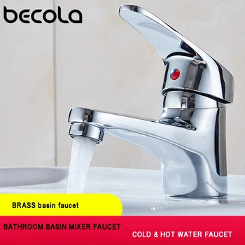 Becola хромированный смеситель для раковины, смеситель для ванной комнаты, кран для раковины с одной ручкой, кран для ванны с горячей и холодной водой на бортике, 5101