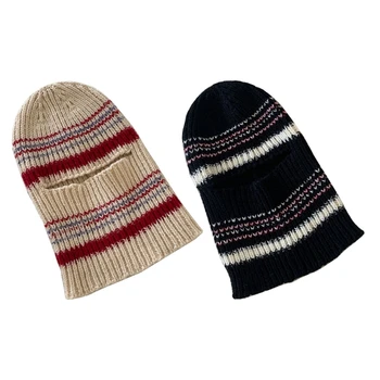 Зимняя вязаная шапка для мужчин, ветрозащитная шапка ручной работы для холодной погоды, Лыжная шапка для верховой езды, Прямая доставка