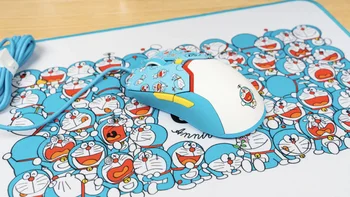 Оригинальная проводная игровая мышь Razer Doraemon + коврик для мыши 50th Anniversary Classic Edition, подарок для игровой мыши Chroma RGB