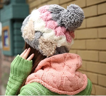 BomHCS Женская осенне-зимняя мода, теплый шерстяной 100% вязаный берет ручной работы, зимняя шапка, вязаные шапки, кепки