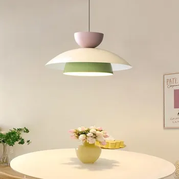 Подвесной светильник Nordic Macaron, Акриловый Кремовый Ветер, Декоративное освещение для гостиной, Прикроватных тумбочек, бара, столовой в хостеле