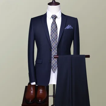 Сшитое на заказ свадебное платье жениха, блейзер, брюки, деловые классические брюки высокого класса SA05-63999