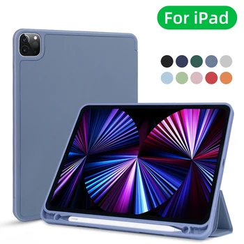 Для iPad 10-го поколения Pro 11 12,9 2022 Смарт-чехол Для Ipad 9-го 8-го 7-го 10,2 чехлы Для ipad Mini 6 Air 5 4 с Держателем карандаша