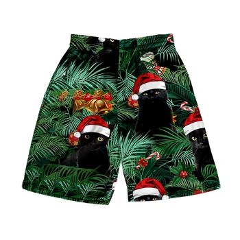 Гавайские пляжные шорты, мужская и женская одежда, повседневные шорты с цифровой 3D печатью, модные трендовые брюки для пары