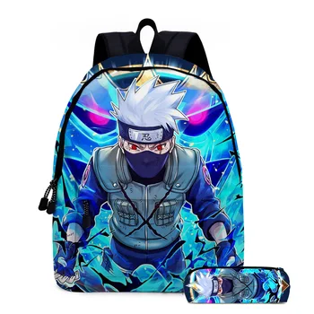 3D Новый детский школьный рюкзак Naruto Naruto Sasuke Для учащихся начальной школы, Мультяшный рюкзак, сумка через плечо