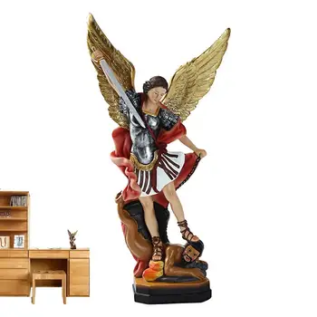 Статуя Святого Михаила Архангела, Фигурка Люцифера, игрушки, Религиозная Статуя Святого Ангела Михаила, Рождественские Подарки
