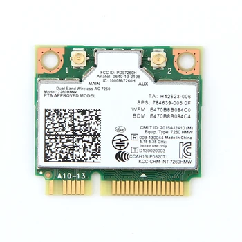 Двухдиапазонная беспроводная карта Intel 7260 7260ac 7260HMW ac7260 Mini PCI-E 2,4 G/5 ГГц Wlan Bluetooth 4,0 802.11ac/a/b/g/n wifi карта