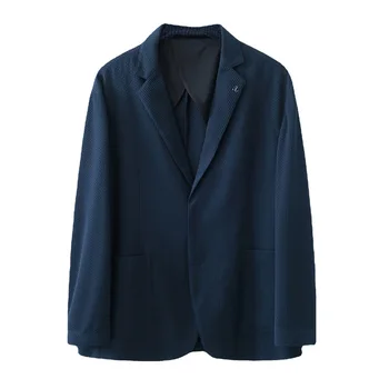 5995-2023 Осенне-зимний новый продукт, мужской костюм, деловой, повседневный, простой, в сетку, однобортный, западный жакет, мужское верхнее пальто