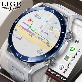 Спортивные умные часы с GPS-записью траектории движения, Мужские Умные часы, Bluetooth-вызов, Фитнес-часы, ЭКГ + PPG Мониторинг здоровья