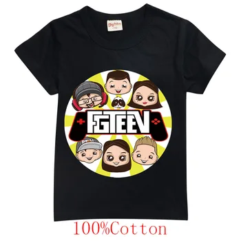 Новая футболка FGTEEV для маленьких девочек, Детская футболка 2023, Летние топы в стиле хип-хоп, Повседневная подростковая футболка с короткими рукавами, Лидер продаж