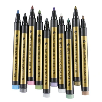 Металлический маркер-ручка 10 Цветов с Толстой Головкой, Набор Красок, Художественная Акварельная ручка, Материал для защиты окружающей среды, безопасный и нетоксичный