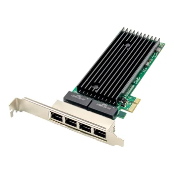 PCI-E 4 Порта RJ45 Сервер 1X PCIe X1 82576 Чип 10/100/1000 Мбит/с Lan Порт Сервер Гигабитная Сетевая карта