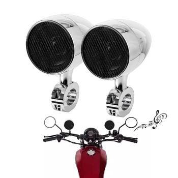 3-дюймовый мотоциклетный аудио Bluetooth/USB высокой мощности аудио с дистанционным управлением для 26-33 мм руля, Защитная планка, Поддержка MP3/WMA/WAV