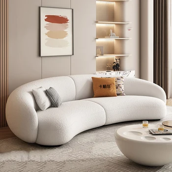 Nordic King Size Диван-кресло для гостиной Дизайнерский изогнутый диван Эргономичный Комфорт Уникальная Высококачественная Мебель Divano Для дома