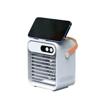Портативный Вентилятор кондиционера CICODNI Мини-охлаждающий вентилятор, Испарительный увлажнитель, Бесшумный настольный охладитель воздуха с USB-зарядкой