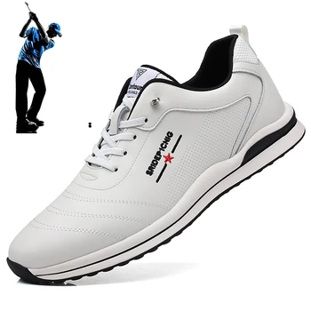 Новая мужская обувь для гольфа, брендовая удобная спортивная обувь для отдыха, уличная нескользящая обувь для гольфа, мужская спортивная обувь для фитнеса