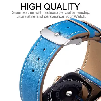 Кожаный ремешок для Apple Watch series 6 se 5 4 3 7 ремешок для часов браслет correa Apple watch band 44 мм 42 мм 40 мм 38 мм 41 мм 45 мм ремешок