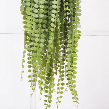 100 см Имитационный букет из виноградных листьев, висящий на стене, стена из зеленых растений, цветочное украшение, мебель для гостиной