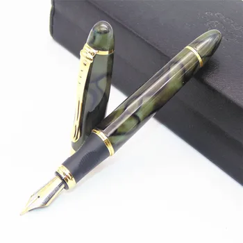JINHAO X450, Высококачественная роскошная серо-зеленая перьевая ручка с мраморным наконечником, Новые канцелярские принадлежности, школьные принадлежности