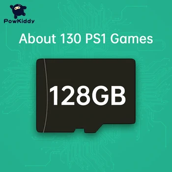 Игровая карта памяти 128 ГБ для RG350 RG350M Q80, встроено более 15000 игр на английском языке, более 130 игр для PS1