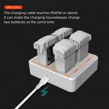 Для DJI Mini 3Pro двусторонняя зарядка, дворецкий может установить зарядное устройство Mini 3Pro на 4 батарейки