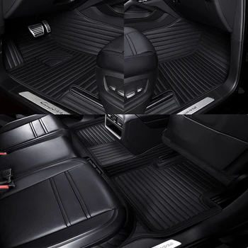 Автомобильные коврики из искусственной кожи на заказ для Skoda Kodiaq 7 Seat 2016-2022 года Детали интерьера Автомобильные Аксессуары Ковер