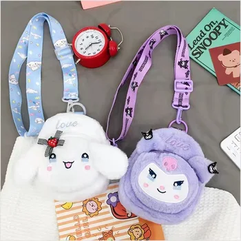 Милая Сумка-Мессенджер Sanrio, Мультяшная сумка для мобильного телефона Kuromi Cinnamorroll, сумка через плечо, Рюкзак, сумка для хранения, Кошелек для монет, подарок для девочек
