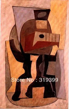 Репродукция картины маслом на льняном холсте, гитара на подставке-1920 пабле Пикассо, музейное качество