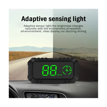 Универсальный автомобильный HUD G7, автомобильный GPS, головной дисплей, направляющий выступ скорости, плоский измеритель, автомобильные принадлежности