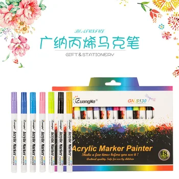 Guangna акриловый маркер S130, ручка для граффити на водной основе, 18 цветов, керамическая ручка для альбома 