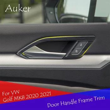 Ручка внутренней двери Автомобиля, Рамка Чаши, Декоративная крышка, Аксессуары для укладки автомобилей, 4 шт./компл. Для VW Golf 8 MK8 2020 2021