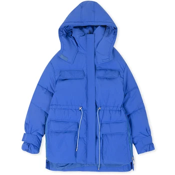 Толстая короткая зимняя куртка, Женская теплая пуховая хлопковая куртка с капюшоном, парки, Женская Повседневная Свободная Верхняя одежда, зимнее пальто с хлопковой подкладкой
