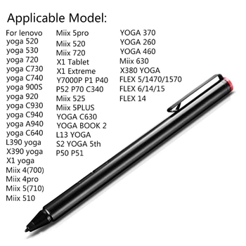2048 Сенсорный стилус для Lenovo Thinkpad Yoga460/260/520/530/720/ 900 s MIIX 4/5 MIIX 510/700/710/720 Flex 15 Active Pen