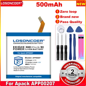 LOSONCOER 500mAh APP00207 Аккумулятор для Apack APP00207 1ICP4 /27 / 30 батареек для смарт-часов