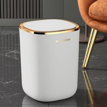 Бесконтактное кухонное устройство для ванной комнаты и мусорного ведра с защитой от запаха, Интеллектуальная офисная корзина для мусора, Автоматическая водонепроницаемая