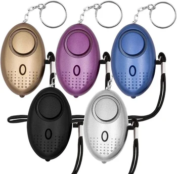 Безопасная Звуковая Персональная сигнализация 130 дБ Брелок для ключей личной охранной сигнализации со светодиодной подсветкой Аварийная сигнализация безопасности для женщин, мужчин, детей