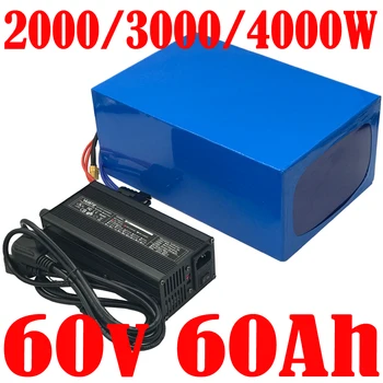 аккумулятор для электровелосипеда 18650 cell 60V 40Ah 50Ah 60Ah литиевая батарея для электровелосипеда мощностью 2000 Вт 3000 Вт 4000 Вт