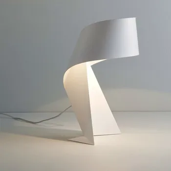 Современная минималистичная черно-белая настольная лампа Оригами E27, светодиодный декоративный светильник для гостиной, настольные лампы для спальни, гималаи