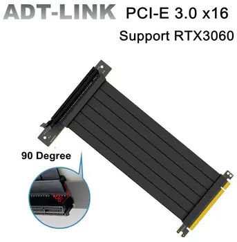 Новый PCI-Express Riser Cable PCI-E 3.0 X16 Полноскоростной 90-градусный Удлинитель RTX 3060 3090 Видеокарта для майнинга ETH