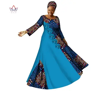 Африканские платья из Бинтаревого воска Для женщин 2023, Новая Мода, Макси, дашики, Длинное летнее платье с длинным рукавом, Африканская одежда WY2317