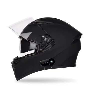 Новый модный мотоциклетный шлем безопасности Four Seasons мотоциклетный шлем с наушниками