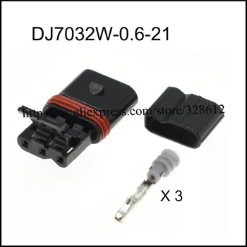 DJ7032W-0.6-21 автомобильный провод женский мужской кабель Водонепроницаемая оболочка 3-контактный разъем автомобильная розетка включает клеммное уплотнение