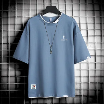 Мужская футболка для гольфа с коротким рукавом INS, модный бренд, Трендовая Свободная мужская рубашка с пятью половинками рукава 2023, Новая летняя мужская одежда