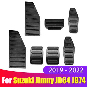Алюминиевый Автомобильный Акселератор Топливный Тормоз Сцепление Подставка Для ног Педали Накладка Для Suzuki Jimny JB74 JB64 2019 2020 2021 2022 Аксессуары