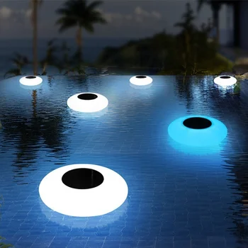 Плавающие огни для бассейна, Солнечный светильник для бассейна с 16 цветовыми изменениями, наружный солнечный светильник, водонепроницаемые светодиодные фонари для бассейна во внутреннем дворике